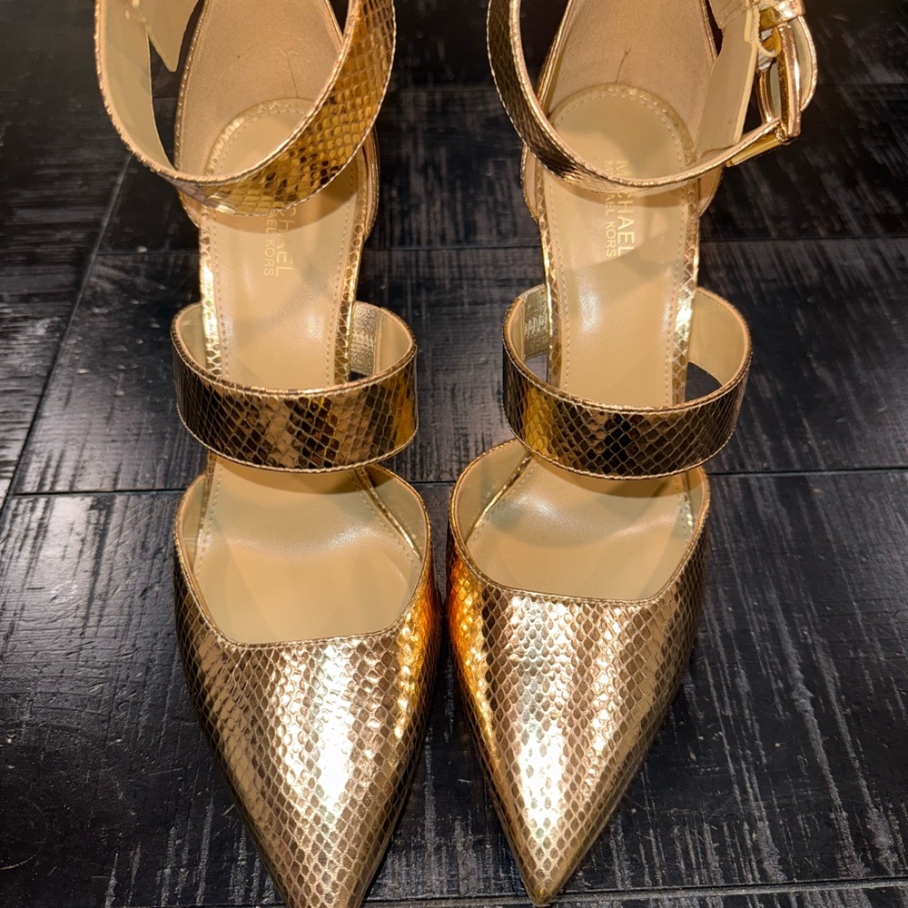 Michael Kors Metallic Gold Heels